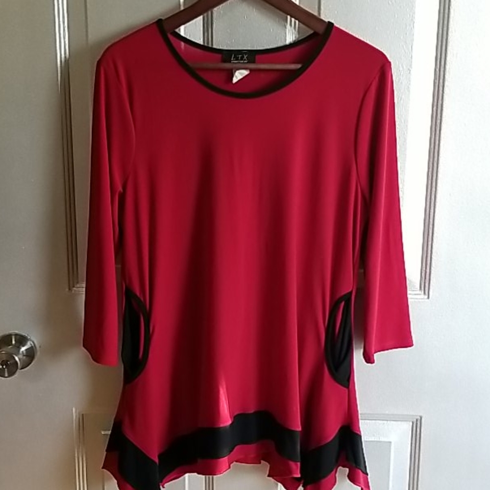 Red and black top